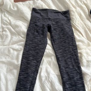 Lulu lemon grey and white low rise leggings